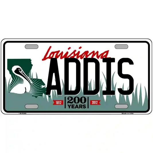Addis Louisiana Metal Sign