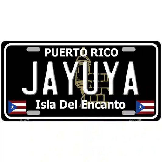 Jayuya Puerto Rico Black Metal Sign