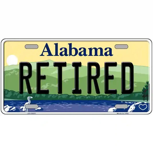 Retired Alabama Metal Sign