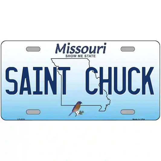 Saint Chuck Missouri Metal Sign