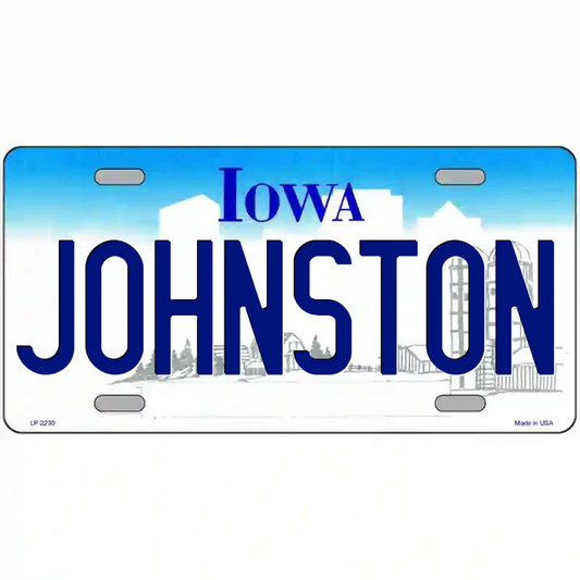Johnston Iowa Metal Sign