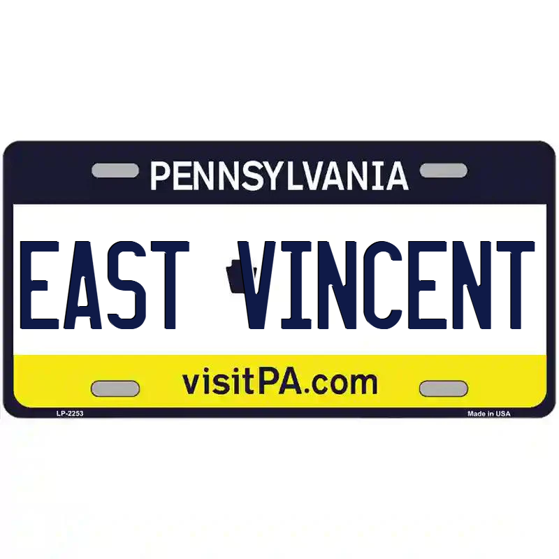 East Vincent Pennsylvania Metal Sign