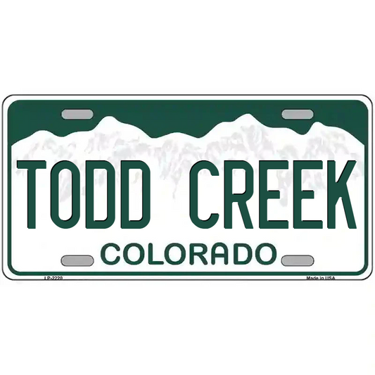 Todd Creek Colorado Metal Sign