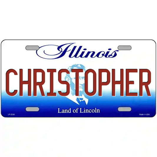 Christopher Illinois Metal Sign