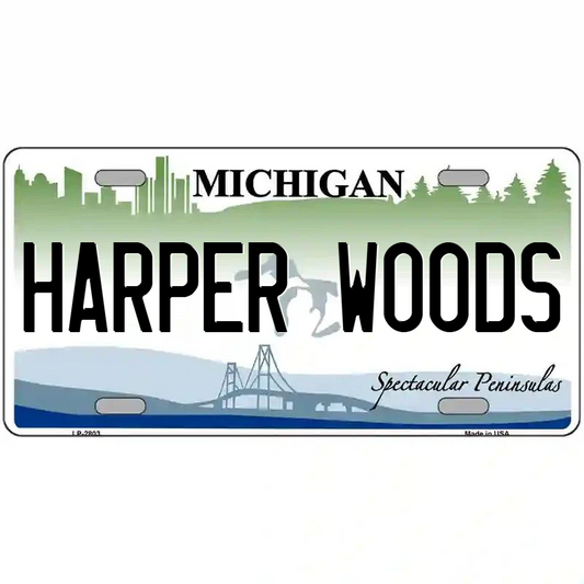 Harper Woods Michigan Metal Sign