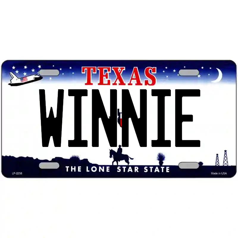 Winnie Texas Metal Sign