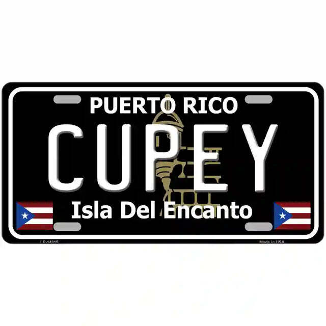 Cupey Puerto Rico Black Metal Sign