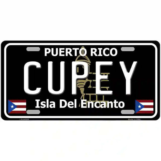 Cupey Puerto Rico Black Metal Sign