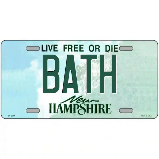 Bath New Hampshire Metal Sign