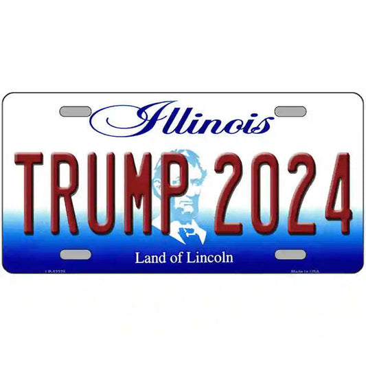 Trump 2024 Illinois Metal Sign