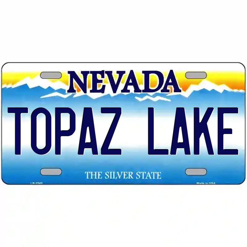 Topaz Lake Nevada Metal Sign