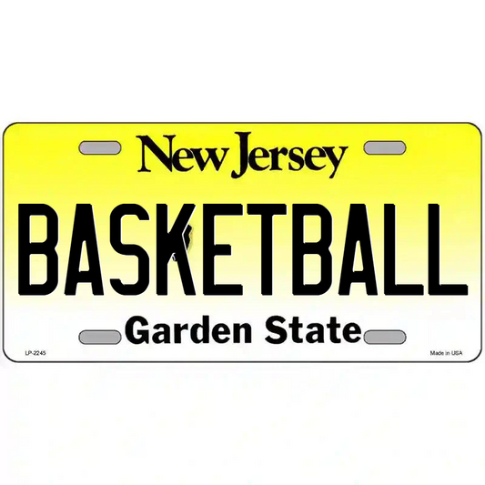 Basketball New Jersey Metal Sign