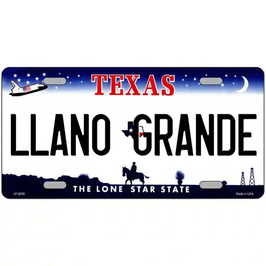 Llano Grande Texas Metal Sign