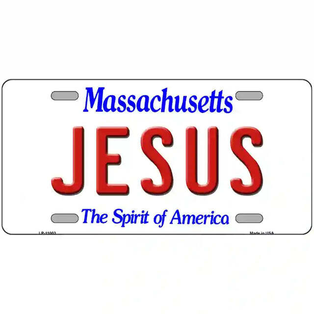 Jesus Massachusetts Metal Sign