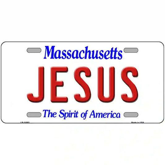 Jesus Massachusetts Metal Sign