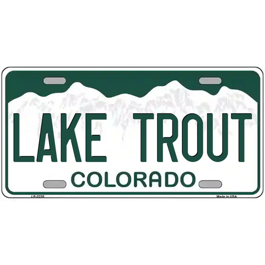 Lake Trout Colorado Metal Sign