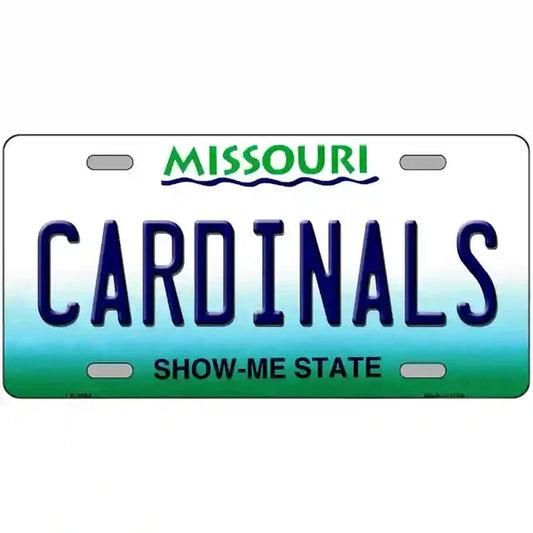 Cardinals Missouri Metal Sign