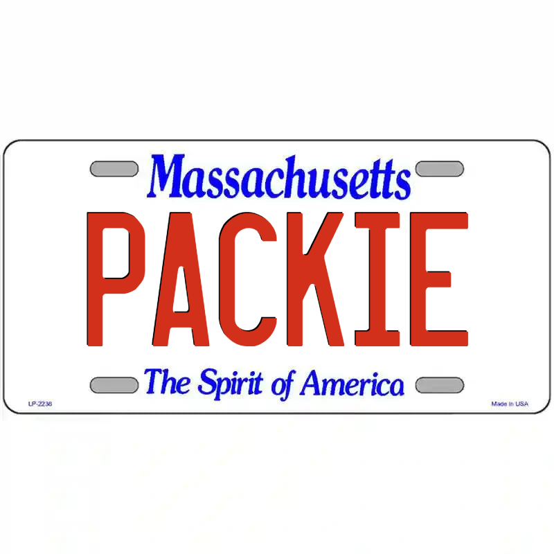 Packie Massachusetts Metal Sign