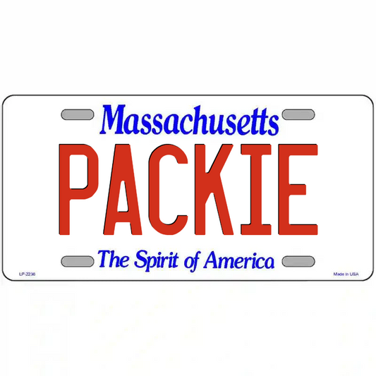 Packie Massachusetts Metal Sign