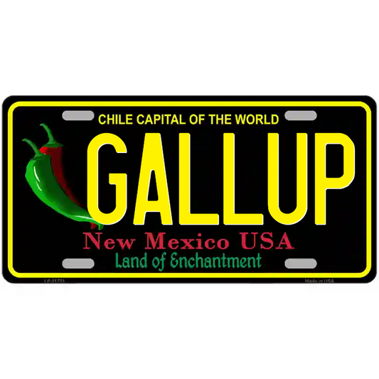 Gallup New Mexico Black Metal Sign