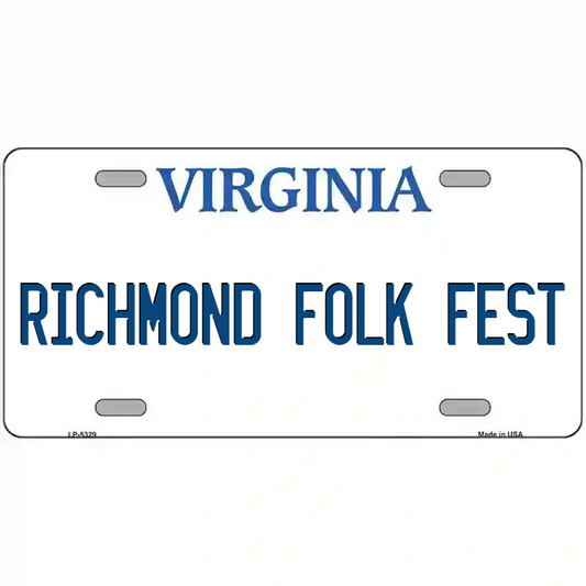 RIchmond Folk Fest Virginia Metal Sign