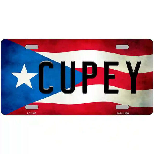 Cupey Puerto Rico Flag Metal Sign