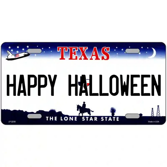 Happy Halloween Texas Metal Sign
