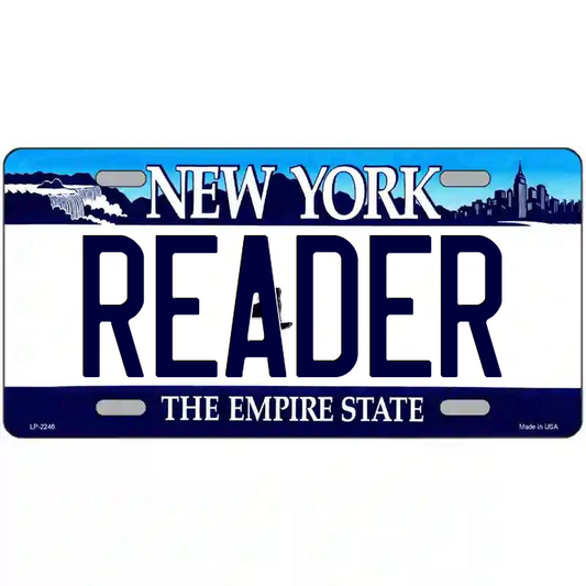 Reader New York Blue Metal Sign