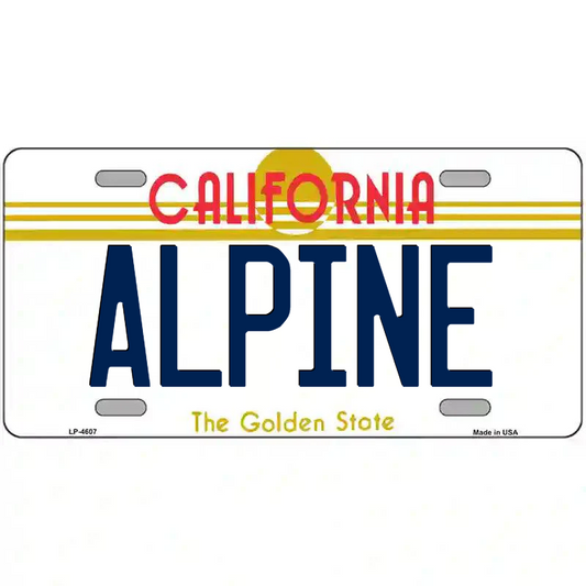 Alpine California Metal Sign