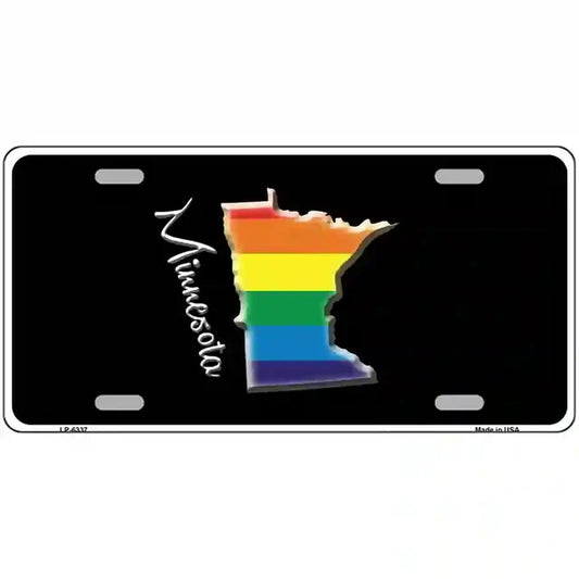 Minnesota Gay Pride Rainbow Flag Metal Sign