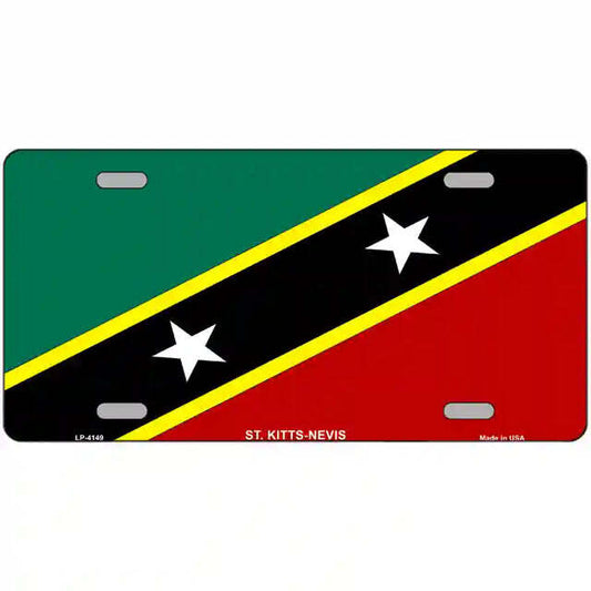 St Kitts Nevis Flag Metal Sign