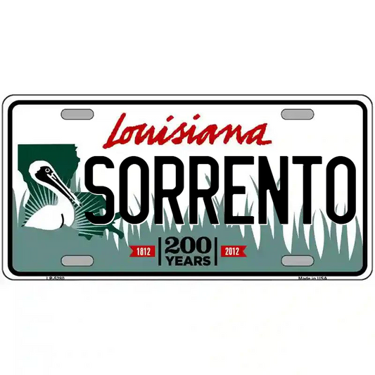 Sorrento Louisiana Metal Sign