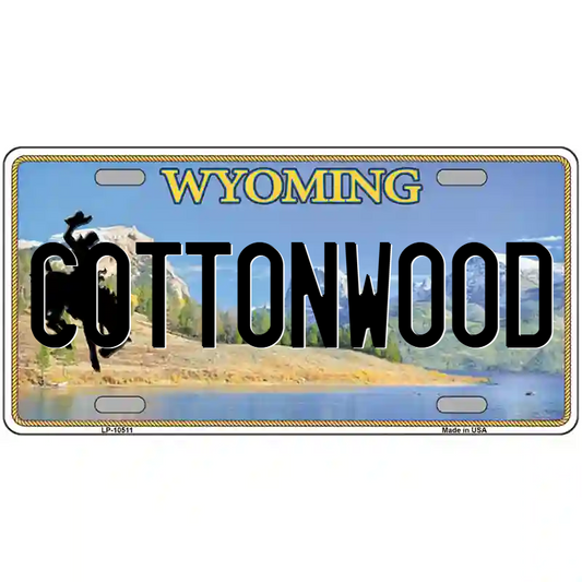 Cottonwood Wyoming Metal Sign