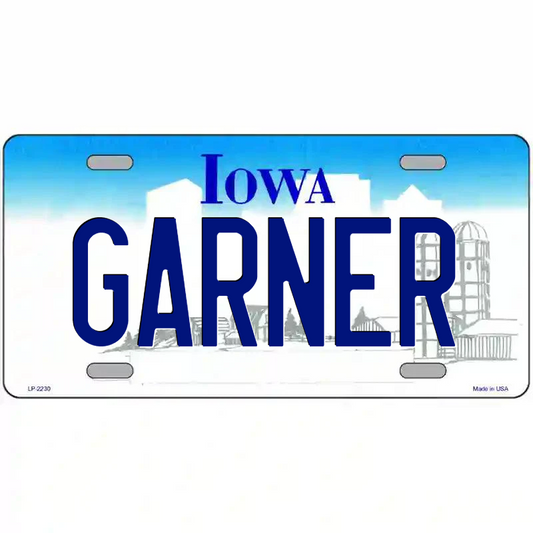 Garner Iowa Metal Sign