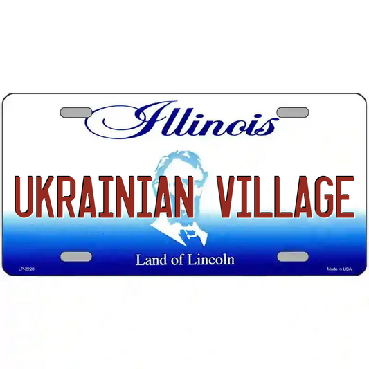 Ukrainian Village Illinois Metal Sign