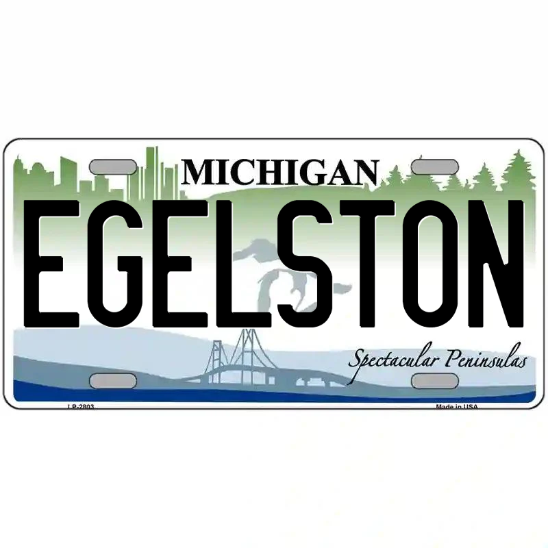 Egelston Michigan Metal Sign