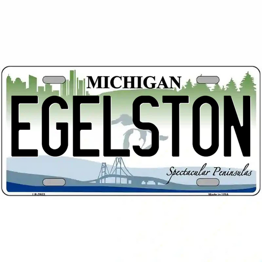 Egelston Michigan Metal Sign