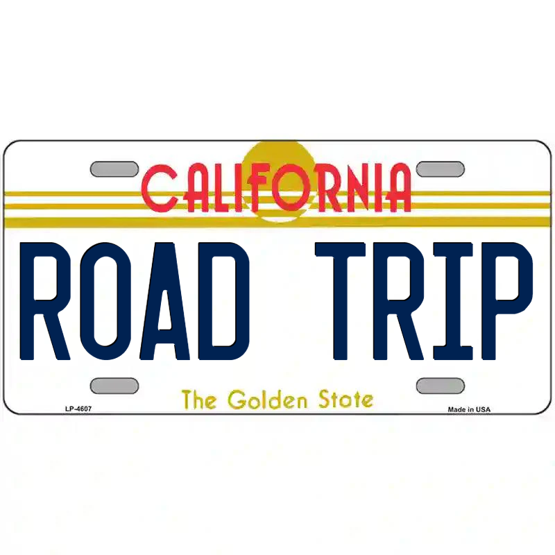 Road Trip California Metal Sign