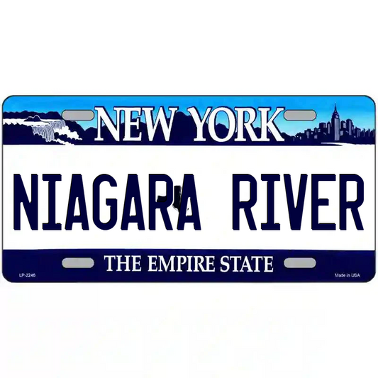 Niagara River New York Blue Metal Sign