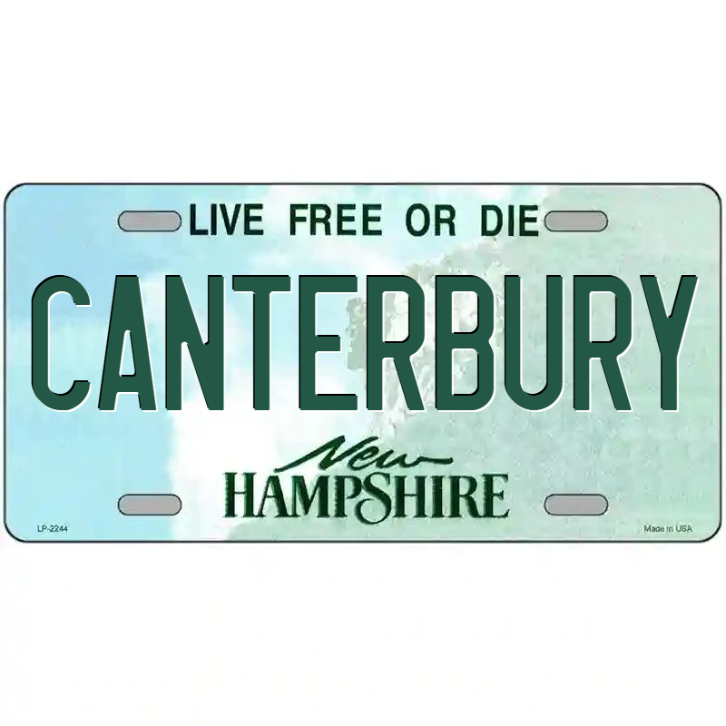 Canterbury New Hampshire Metal Sign