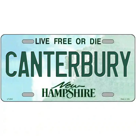 Canterbury New Hampshire Metal Sign
