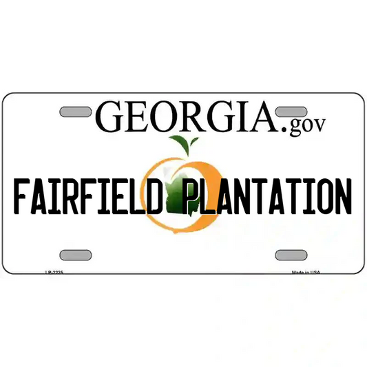 Fairfield Plantation Georgia Metal Sign