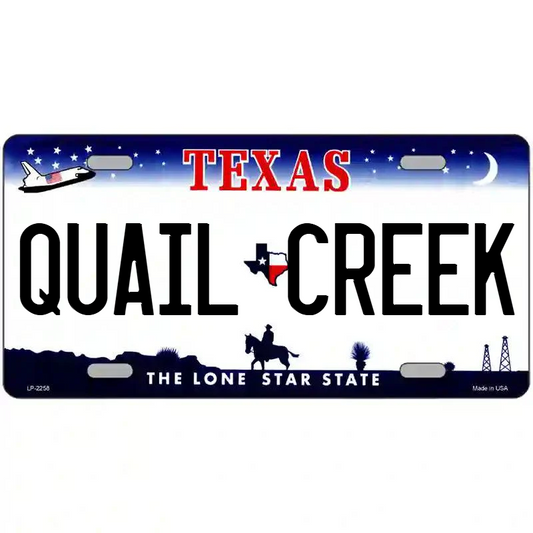 Quail Creek Texas Metal Sign