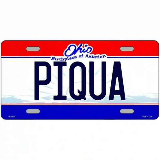 Piqua Ohio Metal Sign