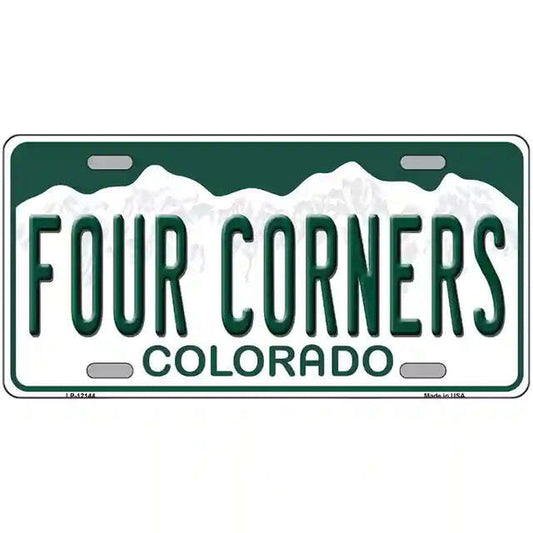 Four Corners Colorado Metal Sign