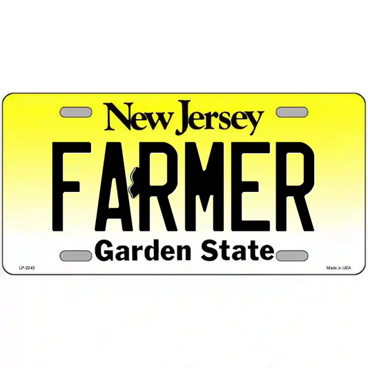 Farmer New Jersey Metal Sign
