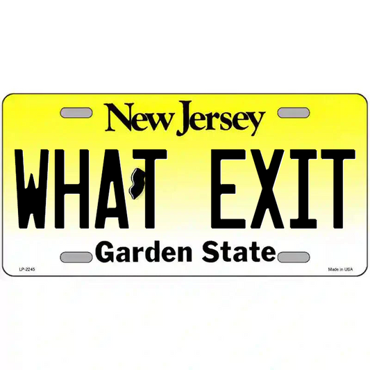 What Exit New Jersey Metal Sign