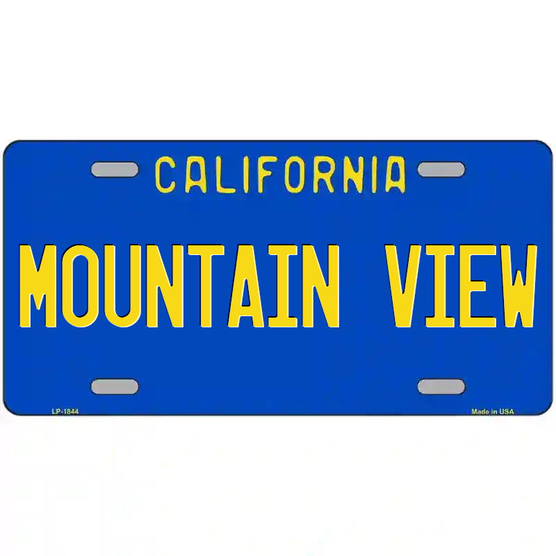 Mountain View California Blue Metal Sign
