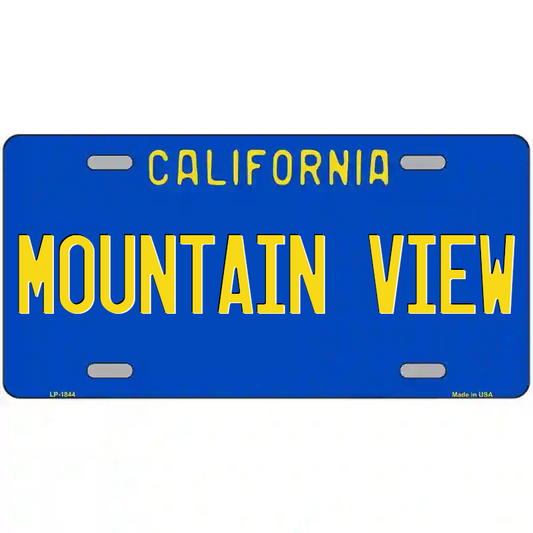 Mountain View California Blue Metal Sign