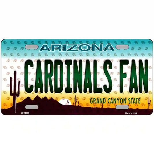 Cardinals Fan Arizona Metal Sign